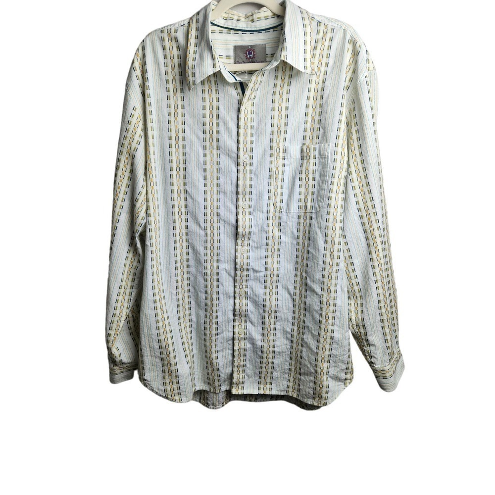 The Territory Ahead Mens Button Front Shirt Sz XL Geometric Western print cotton